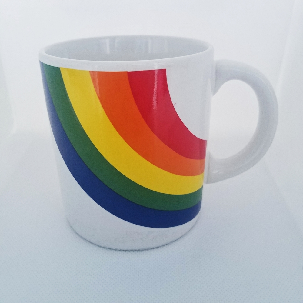 Vintage 80s FTD rainbow coffee mug
